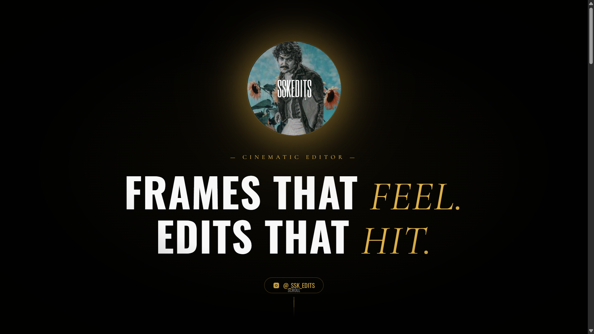 SSK Edits website mockup